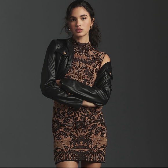 Anthropologie Dresses & Skirts - Anthropologie mock neck, cap sleeve mini‎ dress